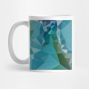 Bright Turquoise Blue Abstract Low Polygon Background Mug